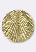 30mm Gold Plated Leaf Pendant x1