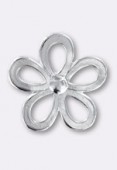 35x35mm Silver Plated  Daisy Pendant x1