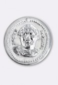 20mm Silver Plated Roman Medallion x1