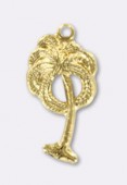 24x12.5mm Gold Plated Palm Pendant x1