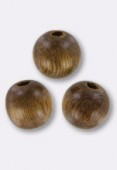 Robles Wood Round Beads 10 mm x6