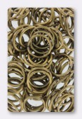 12mm Antiqued Brass Plated Open Jump Rings Findings x12