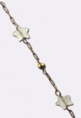 Amethyst Wirewrapped Gemstone Rosary Chain W / Sequin Faceted Rondelles w/ 24k Vermeil Sterling Silver Gold Plated x10cm 